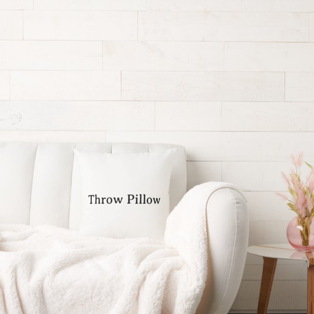 personalize simple 16" Throw Pillow (Couch)