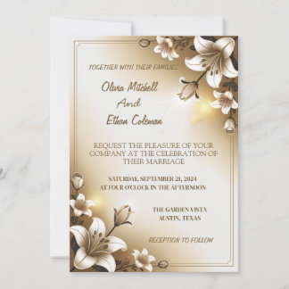 Personalize Simple minimalist weeding Invitation