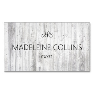 Personalize Simple Professional wood grain Business Card Magnet