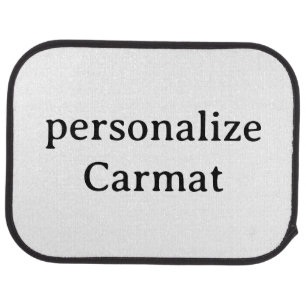 personalize simple Set of Car Mats