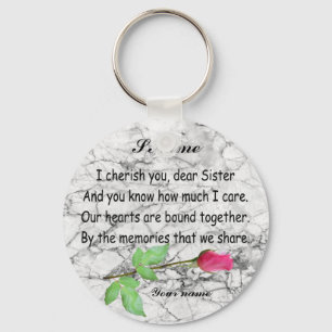 PERSONALIZE SISTER KEYCHAIN