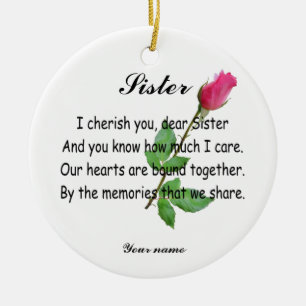 PERSONALIZE SISTER- ORNAMENT
