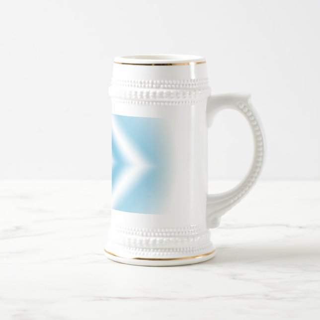 Personalize-sky blue diamond gradient beer stein (Right)