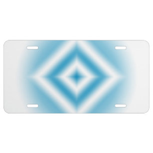 Personalize-sky blue diamond gradient license plate