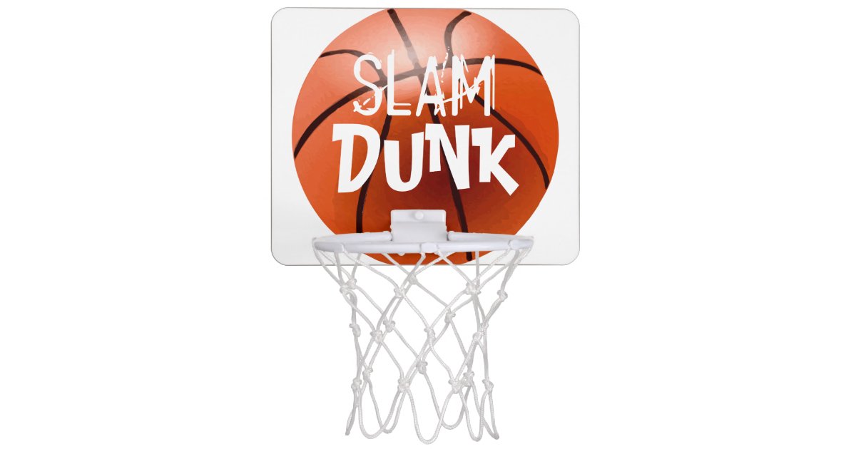 Personalize SLAM DUNK Mini Basketball Hoop Zazzle