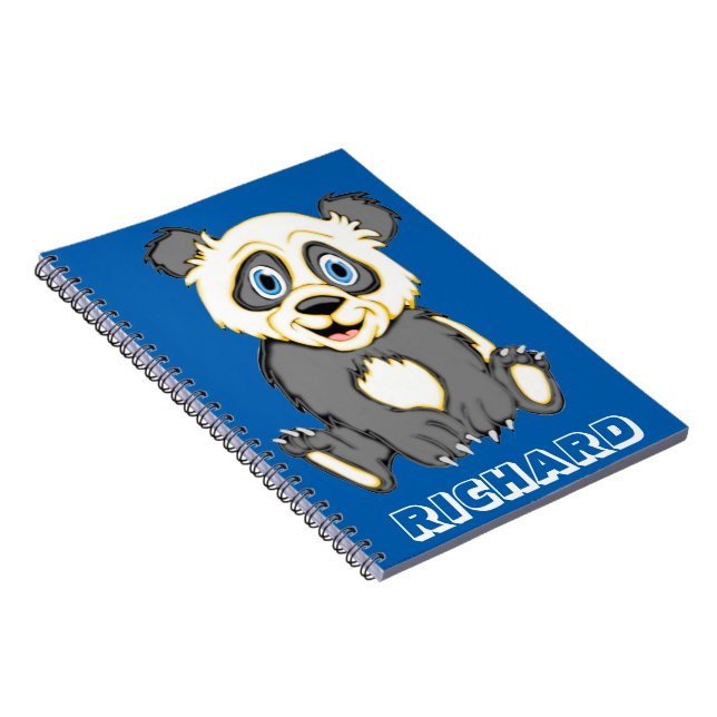 Personalize Smiling Panda Notebook (Right Side)