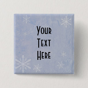 PERSONALIZE Snowflake Paper 3 - Original Blue Button