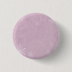PERSONALIZE Snowflake Paper 3 - Pink Pinback Button