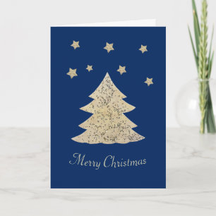 Personalize snowy Christmas spruce Holiday Card