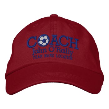 Personalize Soccer Coach Cap Your Name Your Game! by AmericanStyle at Zazzle