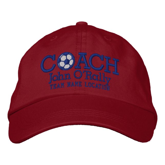 Personalize Soccer Coach Cap Your Name Your Game! (Front)