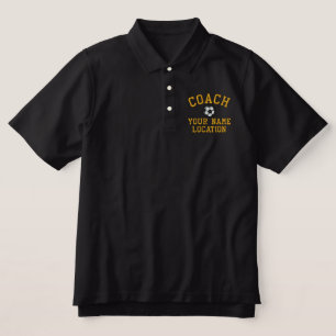 Personalize Soccer Coach Your Name Your Game! Embroidered Polo Shirt