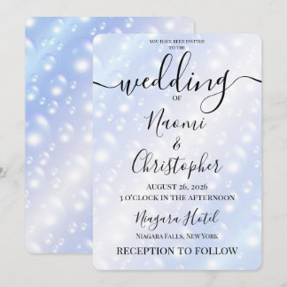 Personalize: Sparkle Bokeh Fairy Tale Wedding Invitation