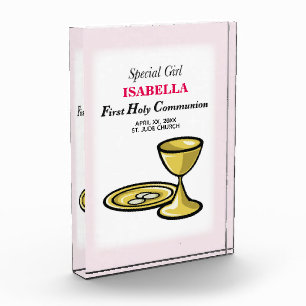 Personalize, Special Girl, First Communion Acrylic Award