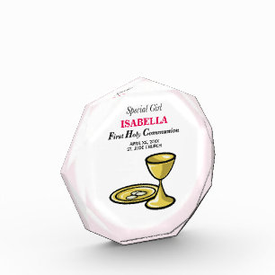 Personalize, Special Girl, First Communion Acrylic Award