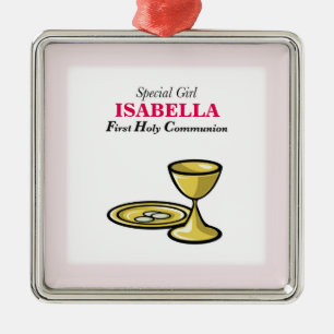 Personalize, Special Girl, First Communion Metal Ornament