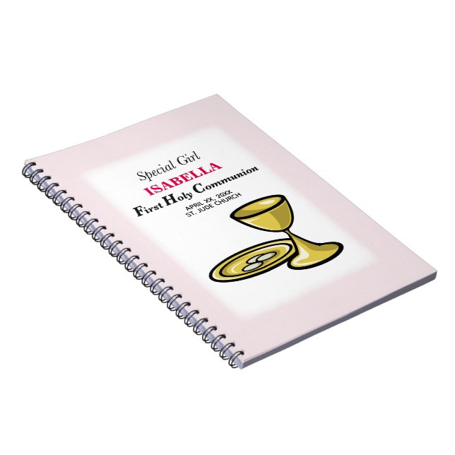 Personalize, Special Girl, First Communion Notebook (Right Side)