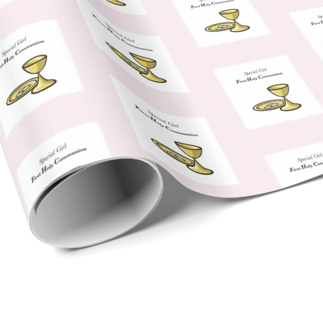 Personalize, Special Girl, First Communion Wrapping Paper (Roll Corner)