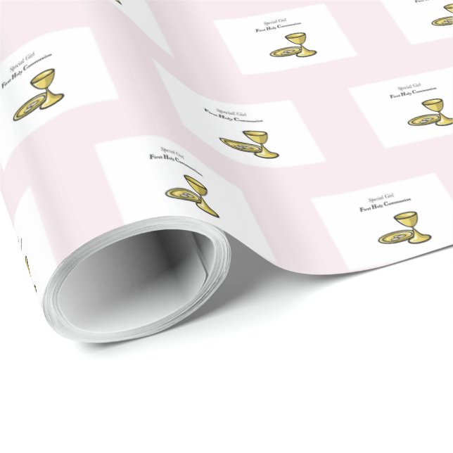 Personalize, Special Girl, First Communion Wrapping Paper (Roll Corner)