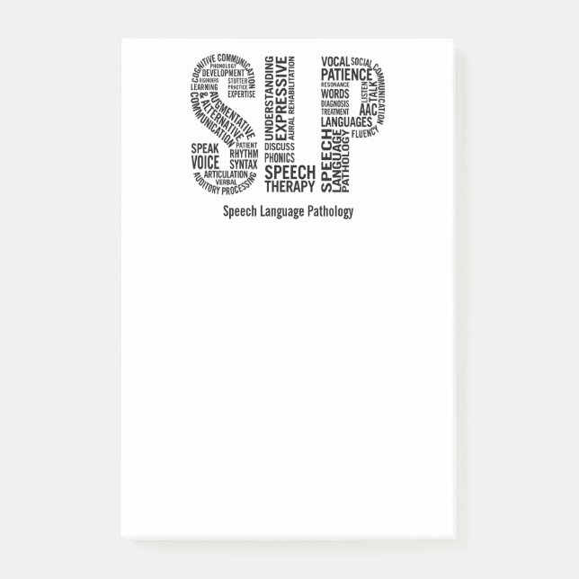 Personalize Speech Therapy SLP Post-it Notes (Front)