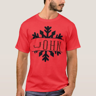 Personalize Split Monogram John Name Gift for Men T-Shirt