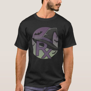 Personalize Spooky Witch Hat RX Halloween T-Shirt
