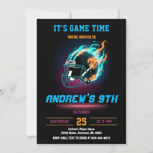 Personalize Sport Football Birthday Invitation