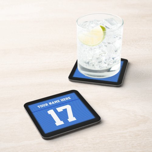 Personalize Sports Coasters Football Coasters Blue