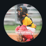Personalize Sports Photo Pinback  Magnet<br><div class="desc">Easily place your kid's photo in the template to make a cute magnet gift for the child. Add a text such as a name,  to customize and personalize the magnet..Available in a variety of shapes and sizes. Choose your own shape or size from the options menu</div>