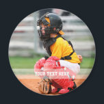 Personalize Sports Photo Pinback  Magnet<br><div class="desc">Easily place your kid's photo in the template to make a cute magnet gift for the child. Add a text such as a name,  to customize and personalize the magnet..Available in a variety of shapes and sizes. Choose your own shape or size from the options menu</div>