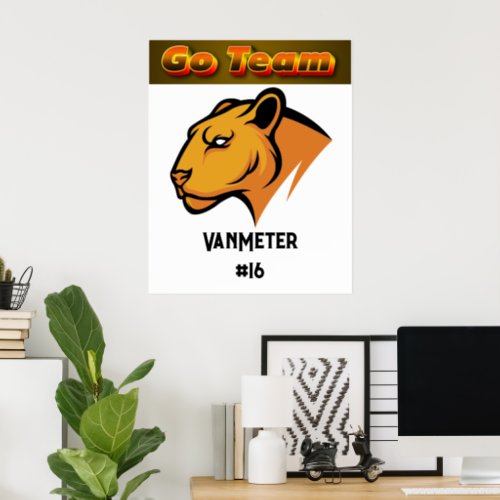 Personalize Sports Team Player Poster
