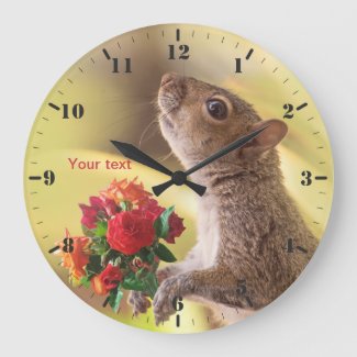 Personalize Squirrel with roses for You