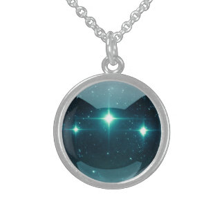 PERSONALIZE: Star Marble Custom Sterling Silver Necklace