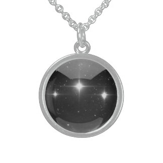 PERSONALIZE: Star Marble Custom Sterling Silver Necklace