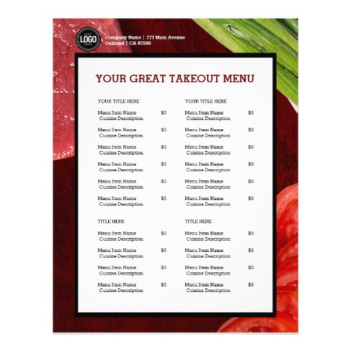 Personalize steak restaurant theme flyer