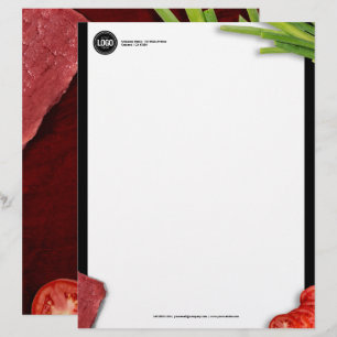 Personalize steak restaurant theme letterhead
