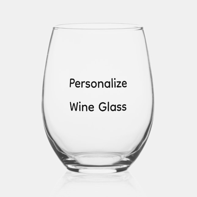 Personalize  stemless wine glass (Front)