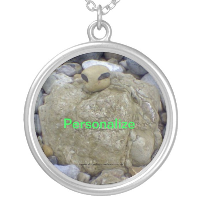 Personalize Stone Alien necklace