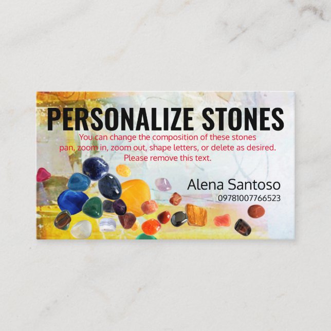 Personalize Stones Business Card (Front)