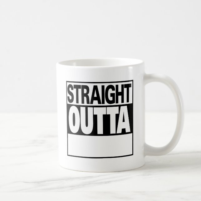 personalize straight outta coffee mug (Right)