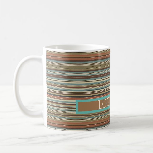 Personalize Striped Coffee Mug (Left)
