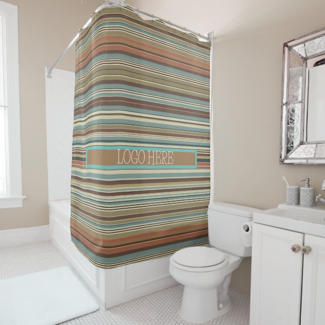 Personalize Striped Shower Curtain (In Situ)