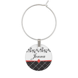 Personalize Stylish Wine Charm