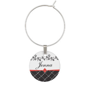 Personalize Stylish Wine Charm