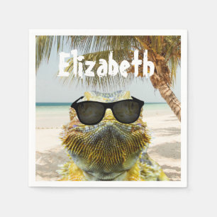 Personalize Summer Beach Fun Napkins