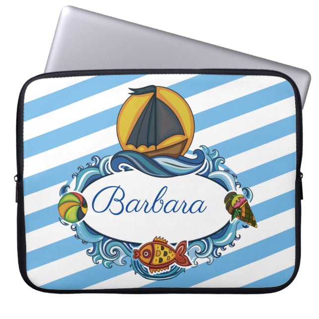 Personalize Summer Fun Electronics Bag (Front)