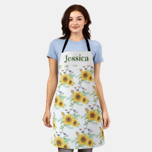 Personalize Sunflower Apron