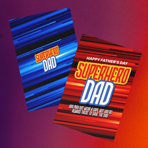 Personalize SuperHero Dad Card