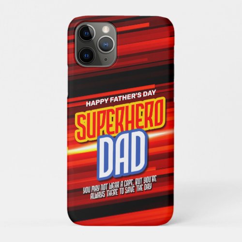 Personalize SuperHero Dad iPhone 11 Pro Case