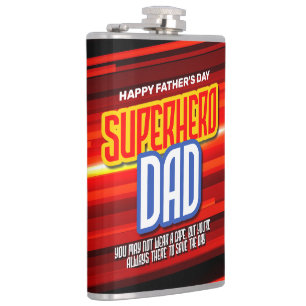 Personalize SuperHero Dad Flask